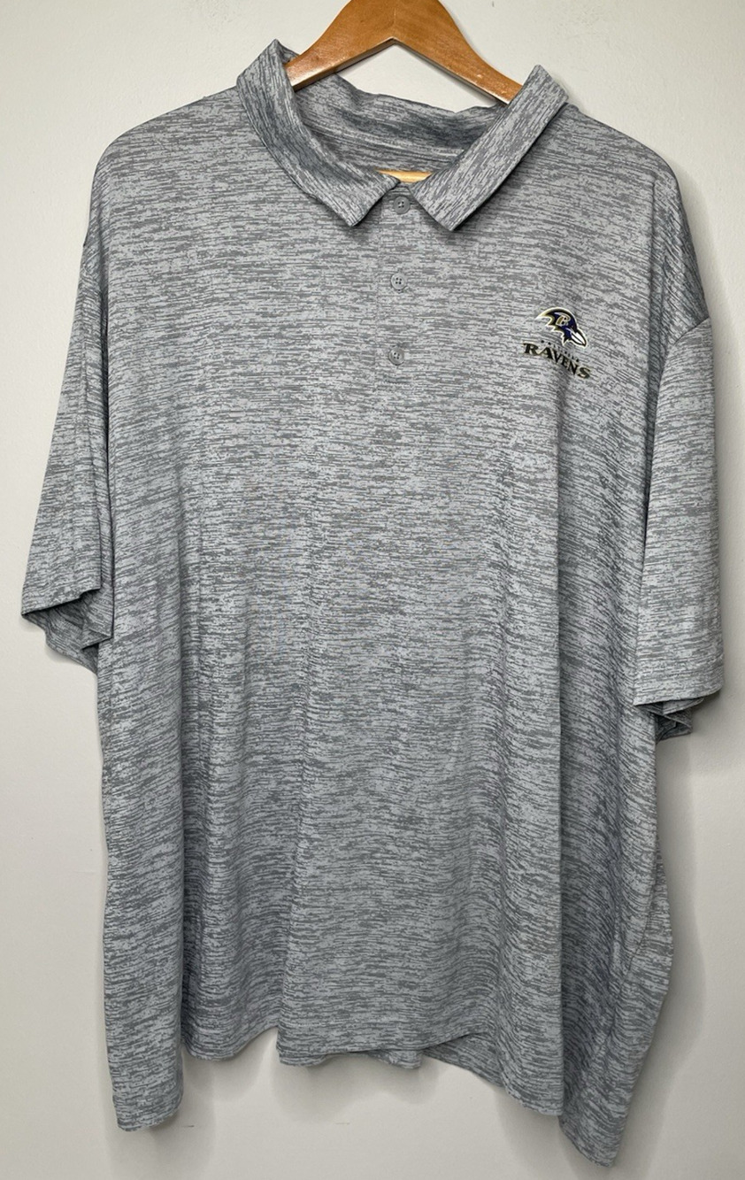 Logo Athletic Baltimore Ravens Men’s 5XL Gray Heather NFL Performance Polo